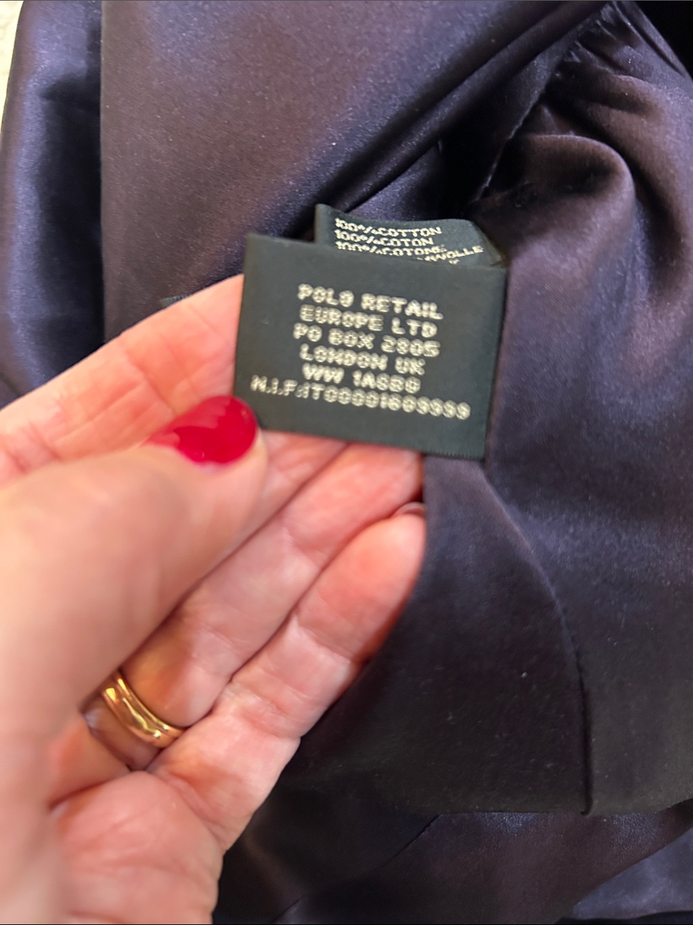 Vintage Ralph Lauren Dark Eggplant  Velvet Skirt Size 4 - Picture 9 of 10